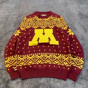 Campus Specialties Minnesota Golden Gophers Knit Sweater Maroon Gold Mens Medium
